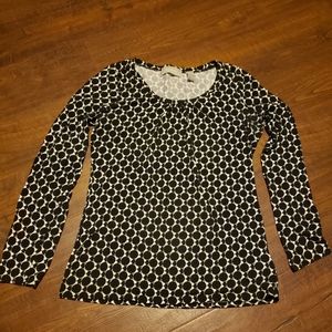 Liz Claborne Cycodelic Circle Long Sleeve Tee Top